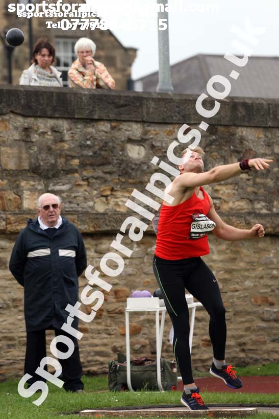 Mens decathlon shot putt, EAP International Cominted Events, Hexham. Photo: David T. Hewitson/Sports for All Pics
